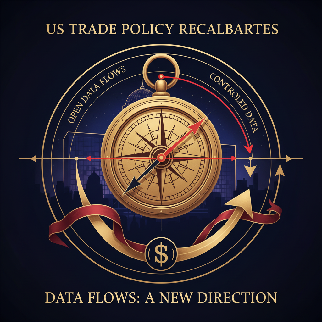 The US trade policy shift. Timeline showing the evolution of US data flow policy: from the 2015 